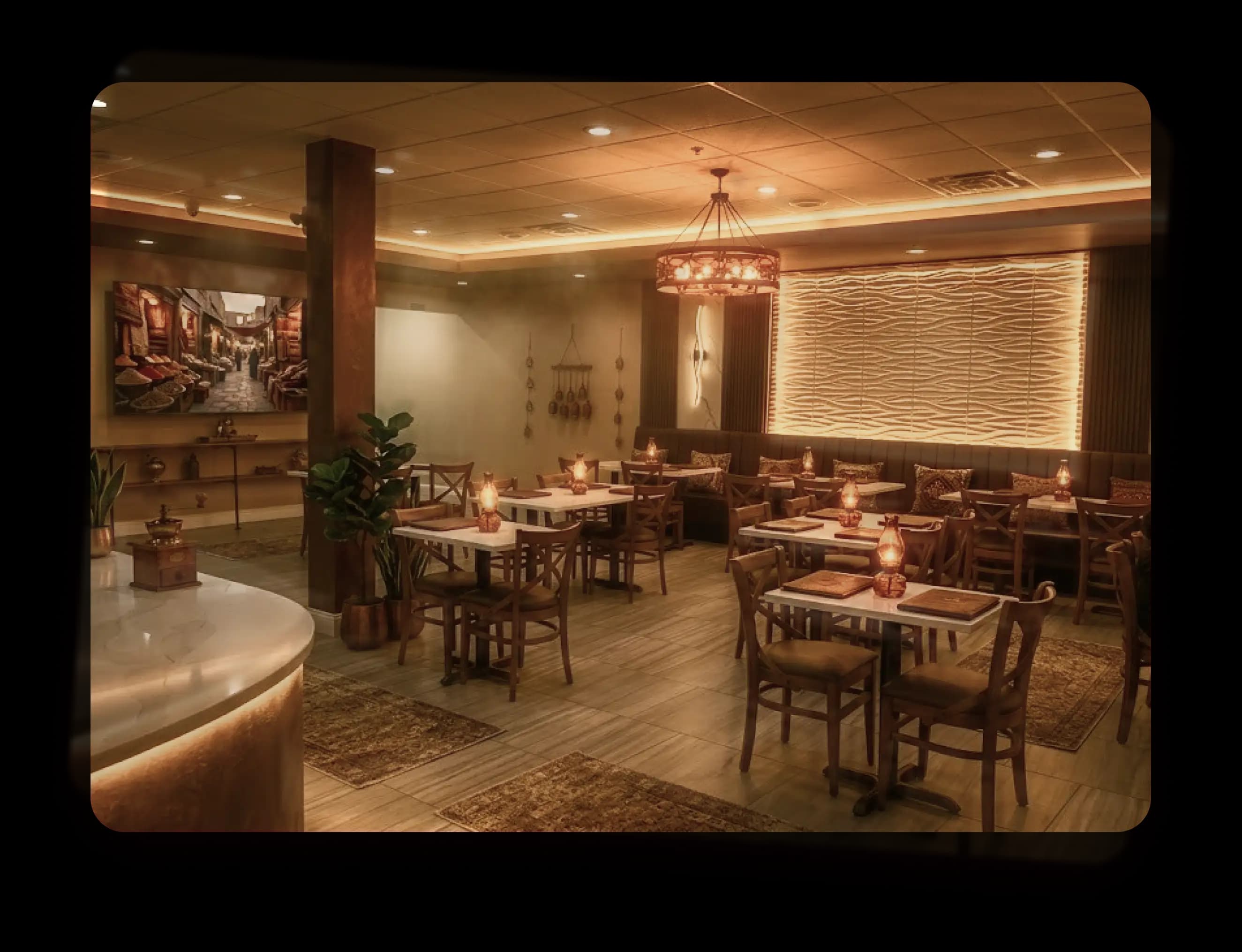 Intimate dining area